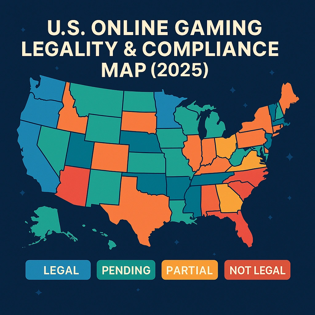 USA online gaming legality and compliance illustration